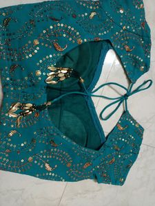 Wedding Wear Rama Green Padded Blouse -30/32"