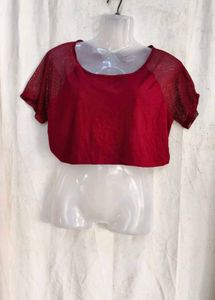 Sheer Mesh Crop Top