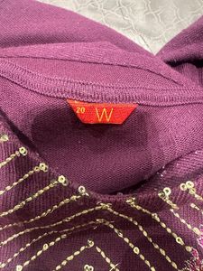last price Elegant Embroidered Purple Kurta