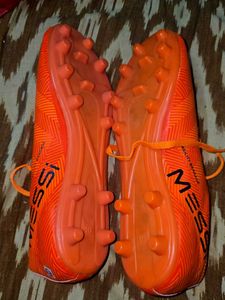 Orange Adidas Messi Football Shoes