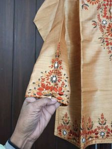 Embroidered Silk Kurta