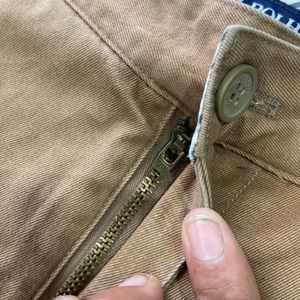 Polham Men's Khaki Pleated Pants
