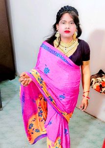 Beautiful Pink Saree with Blouse