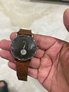 MVMT Stylish Brown Leather Strap Watch