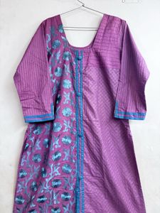 Beautiful Purple &amp; Teal Kurta Set