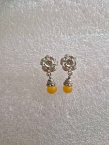 Silver Floral Jhumka Earrings-Unused