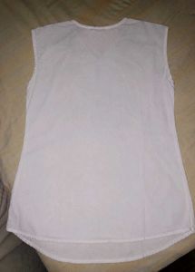 Embroidered Cotton Blend Top | Size M