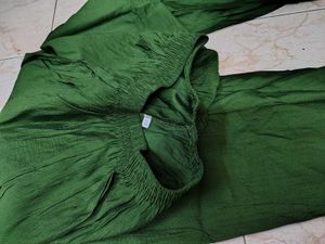 Dark Olive Green Palazzo Pant