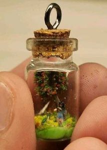 Handmade Tiny Glass Bottle Scenery