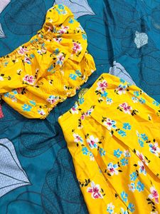 Yellow Floral Print Co-ord Set