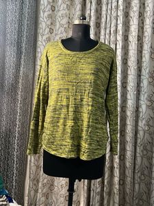 Lime Green Marled Long Sleeve Top