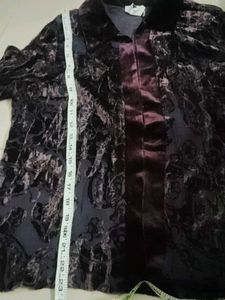 Elegant Velvet Burnout Tunic