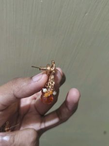 Orange Dangle Earrings