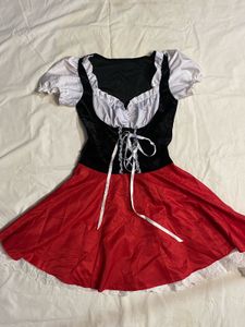 Traditional Red &amp; Black German Dress
