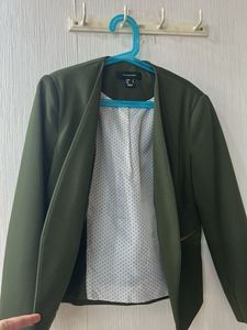 Stylish Women's Olive Green Blazer