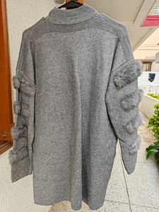 Imported Gray Sweater Dress