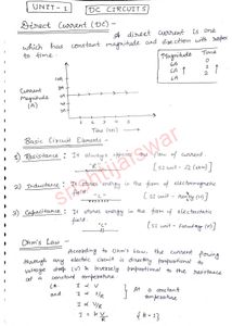 Electrical Engineering Notes B.Tech 1st Year