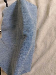 Denim Shoulder Bag with Chain Strap