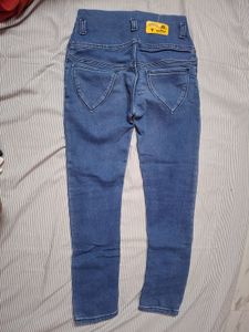 High Waisted Blue Denim Jeans