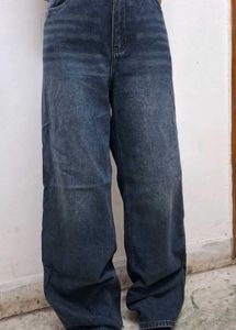 Cool vintage Wide Leg Blue Denim Jeans