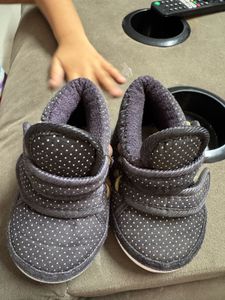 Adorable Polka Dot Baby Shoes and white flats