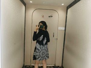 Stylish Black &amp; White Printed Dress