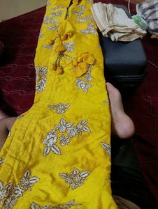Yellow Embroidered Lehenga Choli Set