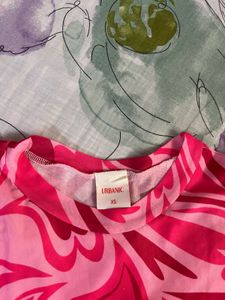 Y2K Aesthetic Pink Heart Print Crop Top