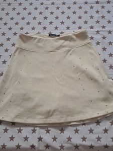 Butter Yellow Tennis Skort with Rhinestones