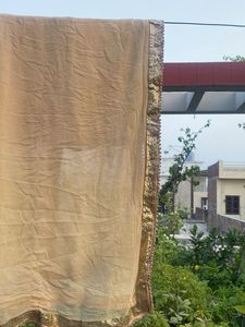 Elegant Beige Dupatta with Sequins