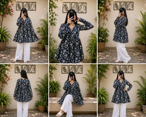 Stylish Floral Print Kurta-all size