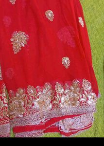 Red Embroidered Lehenga Choli Set