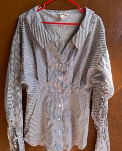 H &amp; M Stylish Striped Button-Up Shirt