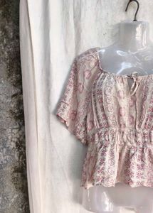 Boho Smocked Cropped Top