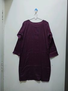 Bollywood Vogue Purplish Pink Kurta Blue Stripes