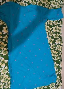 Beautifully Embroidered Teal Kurta