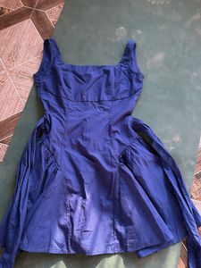 Chic Blue A-Line Mini Dress