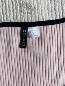 ribbed ribbon cute h&amp;m top