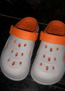 Comfortable Clog - Grey &amp; Orange