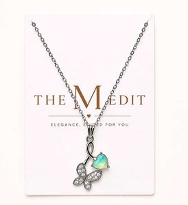 Delicate Butterfly &amp; Heart Necklace