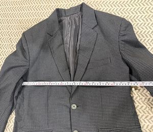 Men’s Premium Grey Checkered Blazer