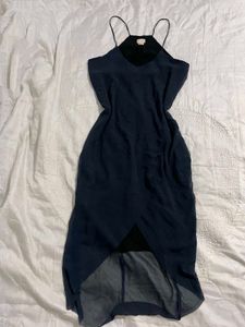 Navy Blue Spaghetti Strap Dress