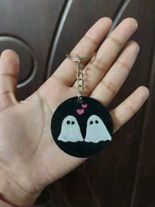 Cute Ghost Couple Keychain