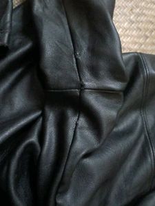 Black Faux Leather Flared Pants