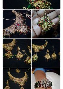 Exquisite Kundan &amp; Emerald Necklace Set