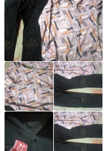Abstract Print Long Sleeve Shirt pant set