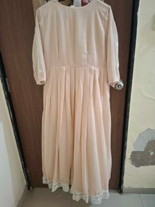 Elegant Peach Anarkali Gown