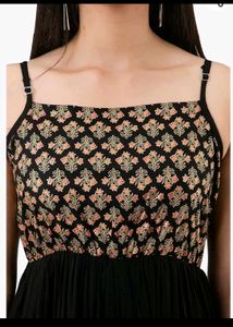 Elegant Black &amp; Gold Ethnic Gown