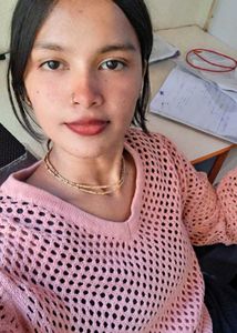 pink Crochet V-Neck Sweater