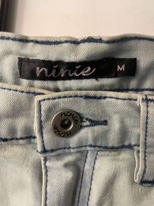 Light Wash Denim Mini Skirt